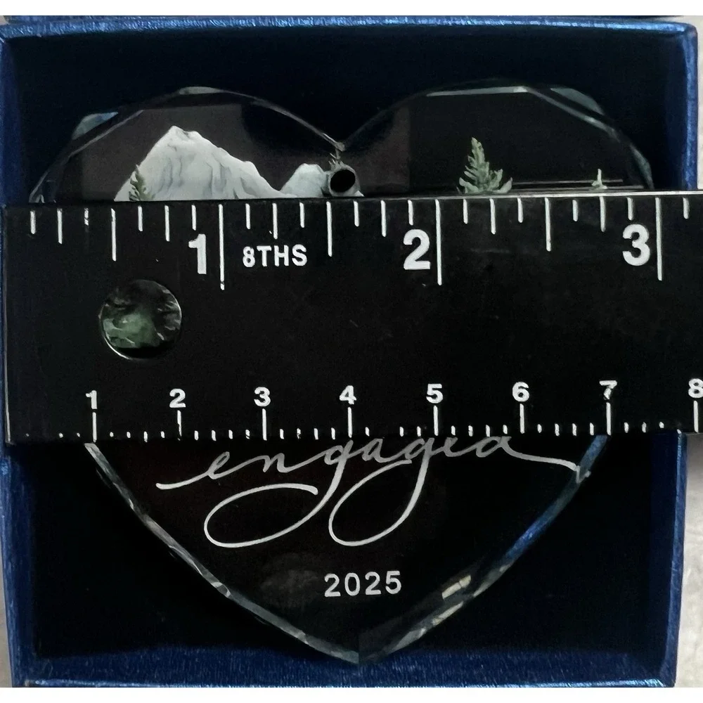 Heart‎ Glass Engaged Ornament 2025 